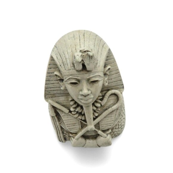 EGYPTIAN PHARAOH King Tutankhamun Bust Sculpture Figurine 5" - Picture 3 of 11